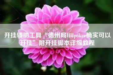 开挂辅助工具“德州局HHpoker确实可以开挂”附开挂脚本详细教程