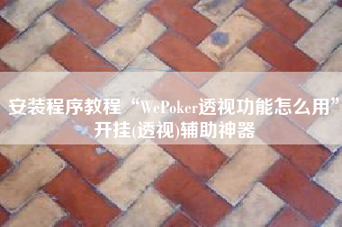 安装程序教程“WePoker透视功能怎么用	”开挂(透视)辅助神器