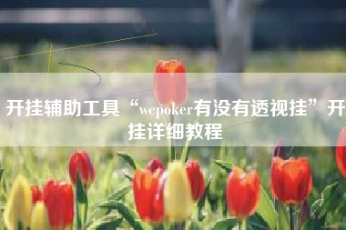 开挂辅助工具“wepoker有没有透视挂”开挂详细教程
