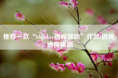 推荐一款“hhpoker透视辅助”作弊(透视)透视辅助