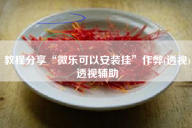 教程分享“微乐可以安装挂	”作弊(透视)透视辅助