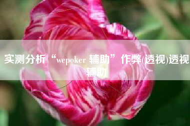 实测分析“wepoker 辅助”作弊(透视)透视辅助