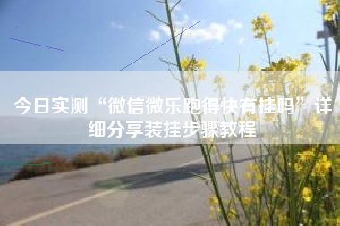 今日实测“微信微乐跑得快有挂吗”详细分享装挂步骤教程