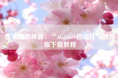 玩家辅助神器：“AGpoker透视挂”通用版下载教程