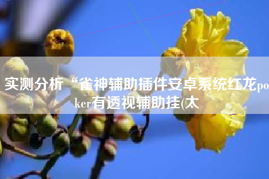 实测分析“雀神辅助插件安卓系统红龙poker有透视辅助挂(太 实测分析“雀神辅助插件安卓系统红龙poker有透视辅助挂(太