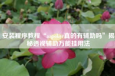 安装程序教程“aapoker真的有辅助吗	”揭秘透视辅助万能挂用法