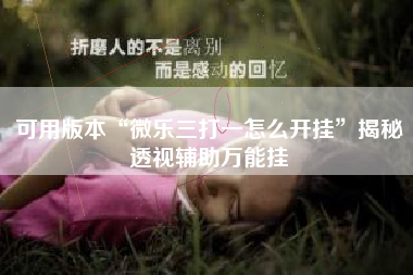 可用版本“微乐三打一怎么开挂”揭秘透视辅助万能挂