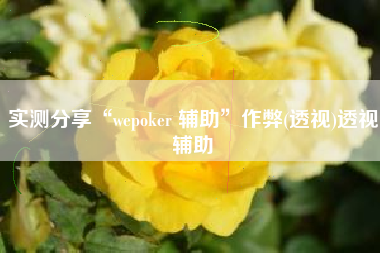 实测分享“wepoker 辅助”作弊(透视)透视辅助 实测分享“wepoker 辅助”作弊(透视)透视辅助