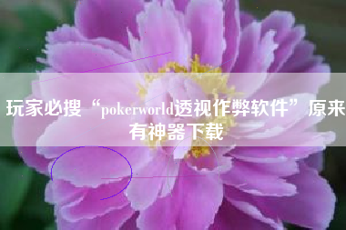 玩家必搜“pokerworld透视作弊软件	”原来有神器下载