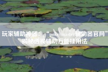 玩家辅助神器：“pokermaster辅助器官网	”揭秘透视辅助万能挂用法