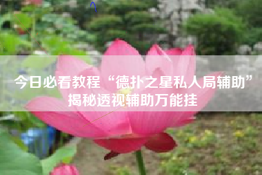 今日必看教程“德扑之星私人局辅助	”揭秘透视辅助万能挂