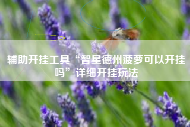 辅助开挂工具“智星德州菠萝可以开挂吗”详细开挂玩法