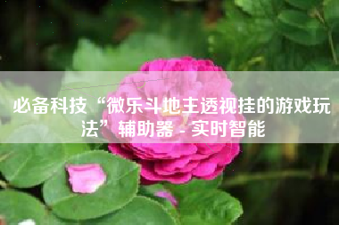 必备科技“微乐斗地主透视挂的游戏玩法	”辅助器 - 实时智能