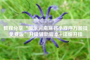 教程分享“微乐河南麻将小程序万能挂免费版	”开挂辅助脚本+详细开挂