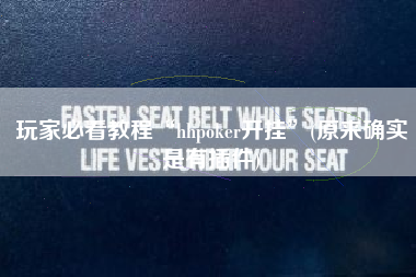 玩家必看教程“hhpoker开挂	”(原来确实是有插件)