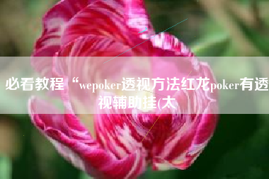 必看教程“wepoker透视方法红龙poker有透视辅助挂(太 必看教程“wepoker透视方法红龙poker有透视辅助挂(太