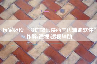 玩家必读“微信微乐陕西三代辅助软件”作弊(透视)透视辅助