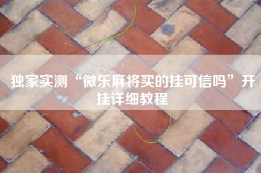 独家实测“微乐麻将买的挂可信吗”开挂详细教程