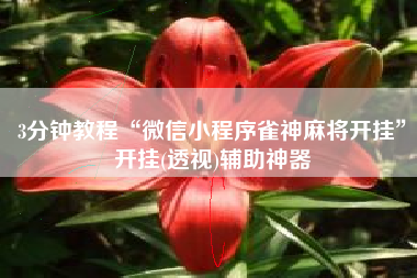 3分钟教程“微信小程序雀神麻将开挂”开挂(透视)辅助神器