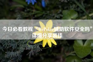 今日必看教程“WePoker辅助软件安全吗	”详细分享装挂