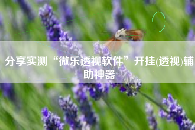 分享实测“微乐透视软件”开挂(透视)辅助神器