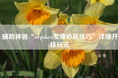 辅助神器“wepoker发牌必赢技巧”详细开挂玩法