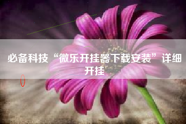 必备科技“微乐开挂器下载安装”详细开挂