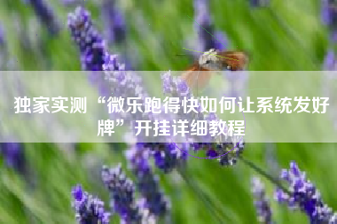 独家实测“微乐跑得快如何让系统发好牌”开挂详细教程